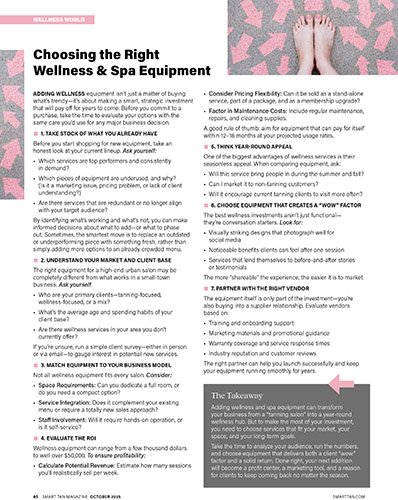 Choosing the Right Wellness & Spa Equipment